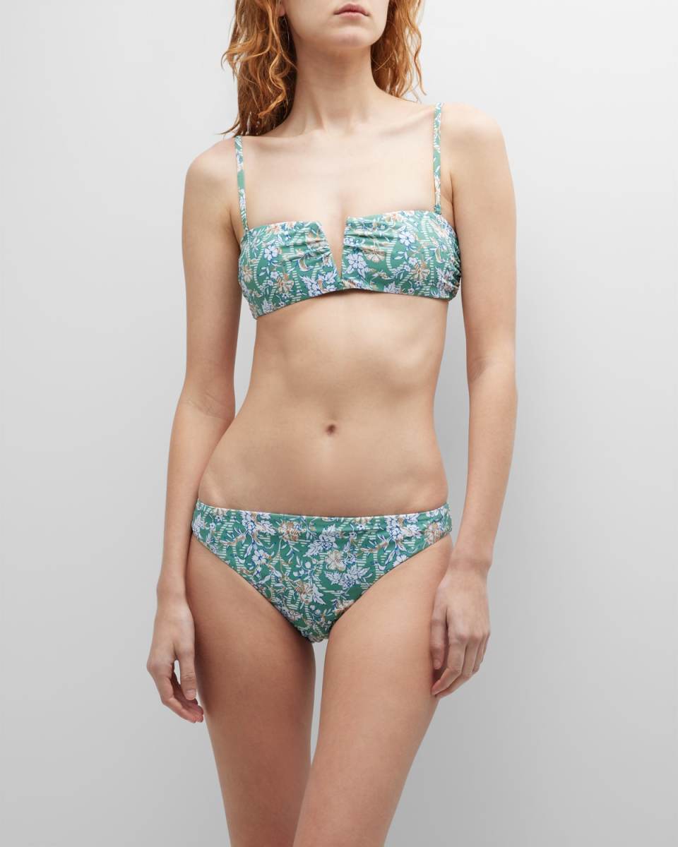 Doyle Floral-Print Bandeau Bikini Top